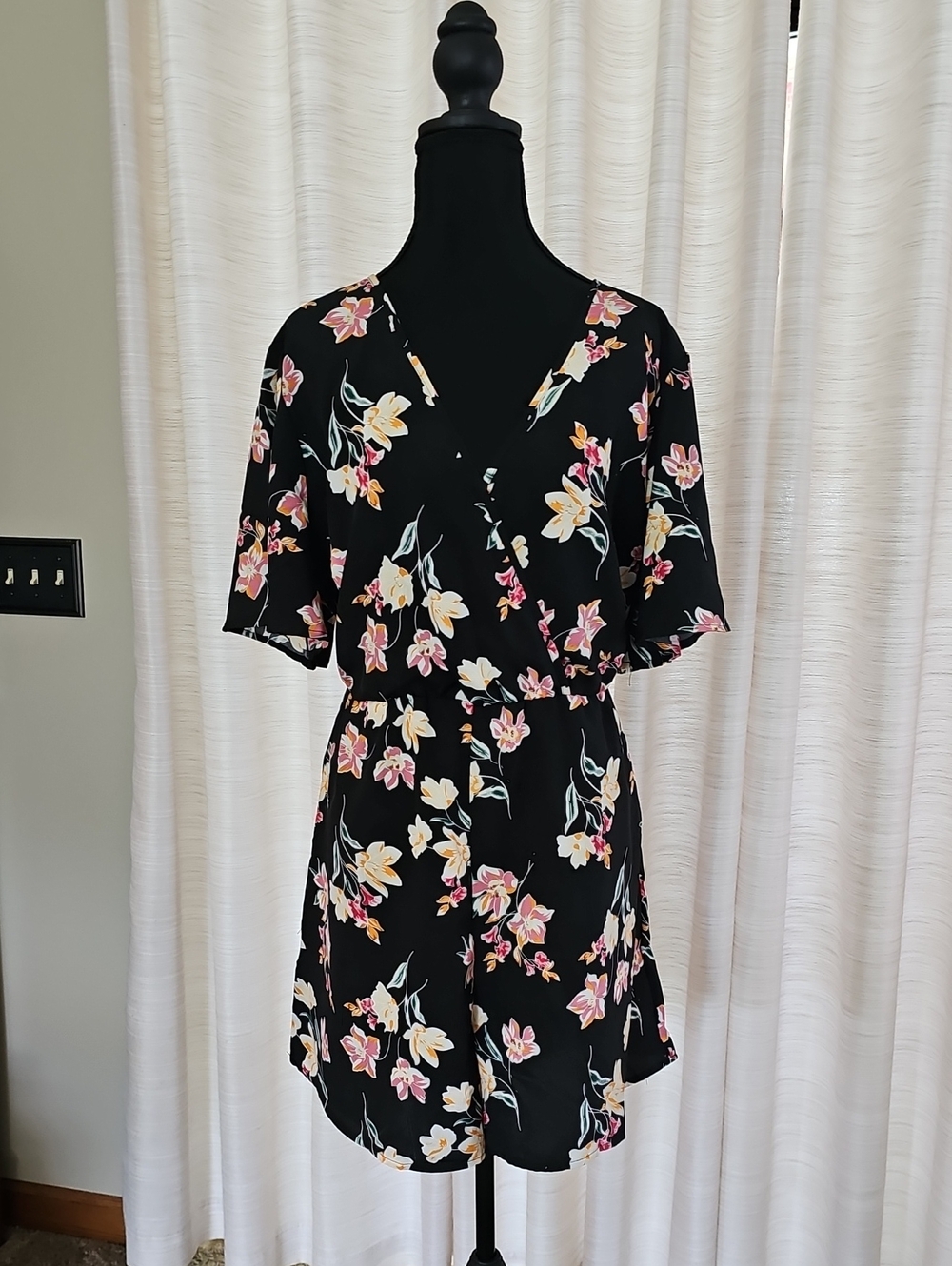 BloomChic Black Floral Romper